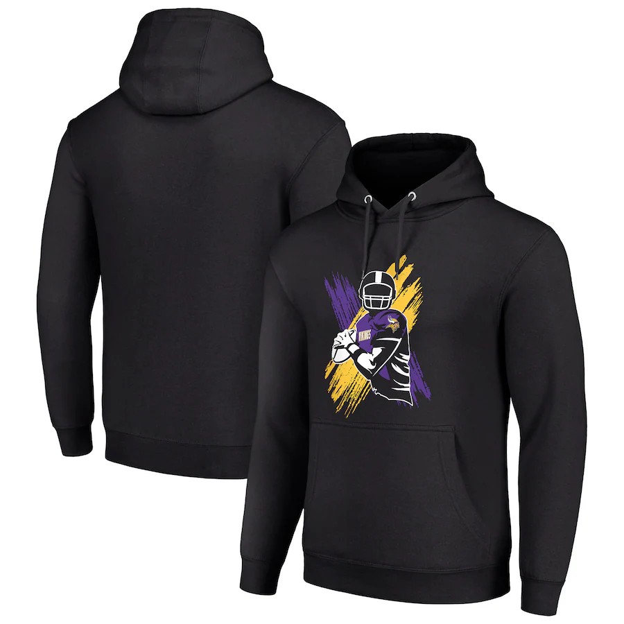 Men minnesota vikings black 2024 NFL hoodie->tennessee titans->NFL Jersey